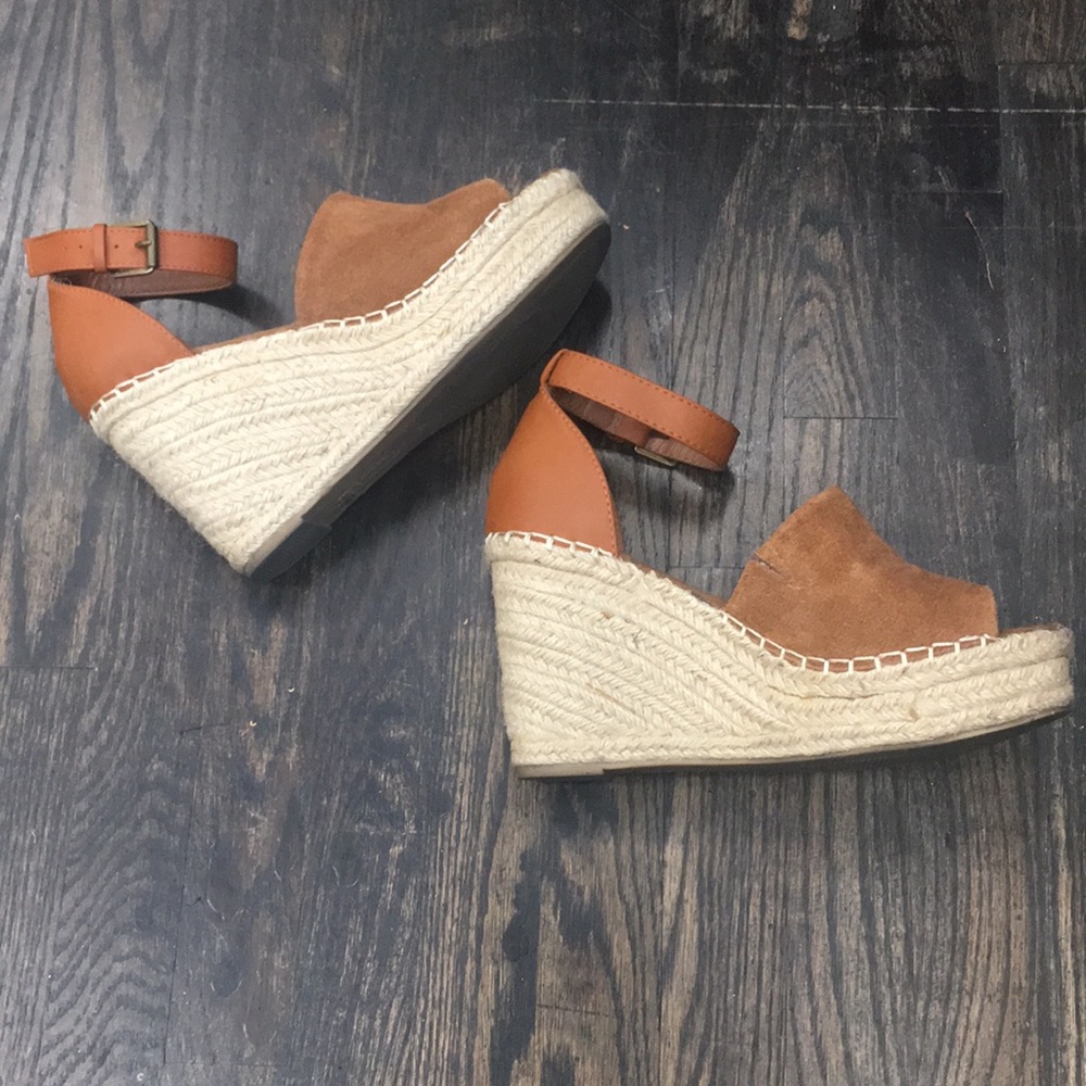 Platform espadrilles with ankle straps 7.5